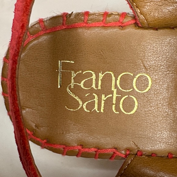Franco Sarto Tamara Red Wedge Espadrille Sandals Size 8 - Picture 10 of 10